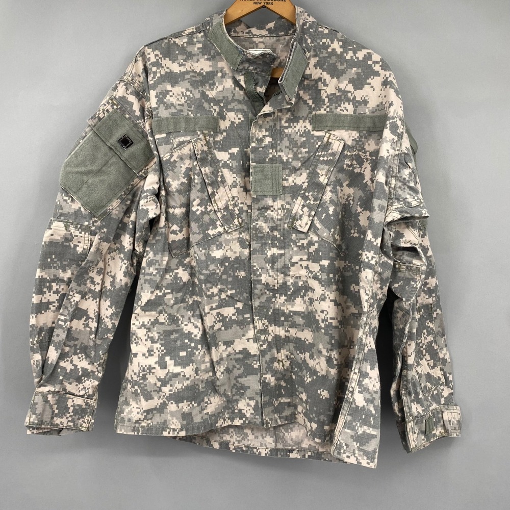 US Military ACU‎ Digital Camo Combat Uniform Shirt Jacket Men's Medium Regular